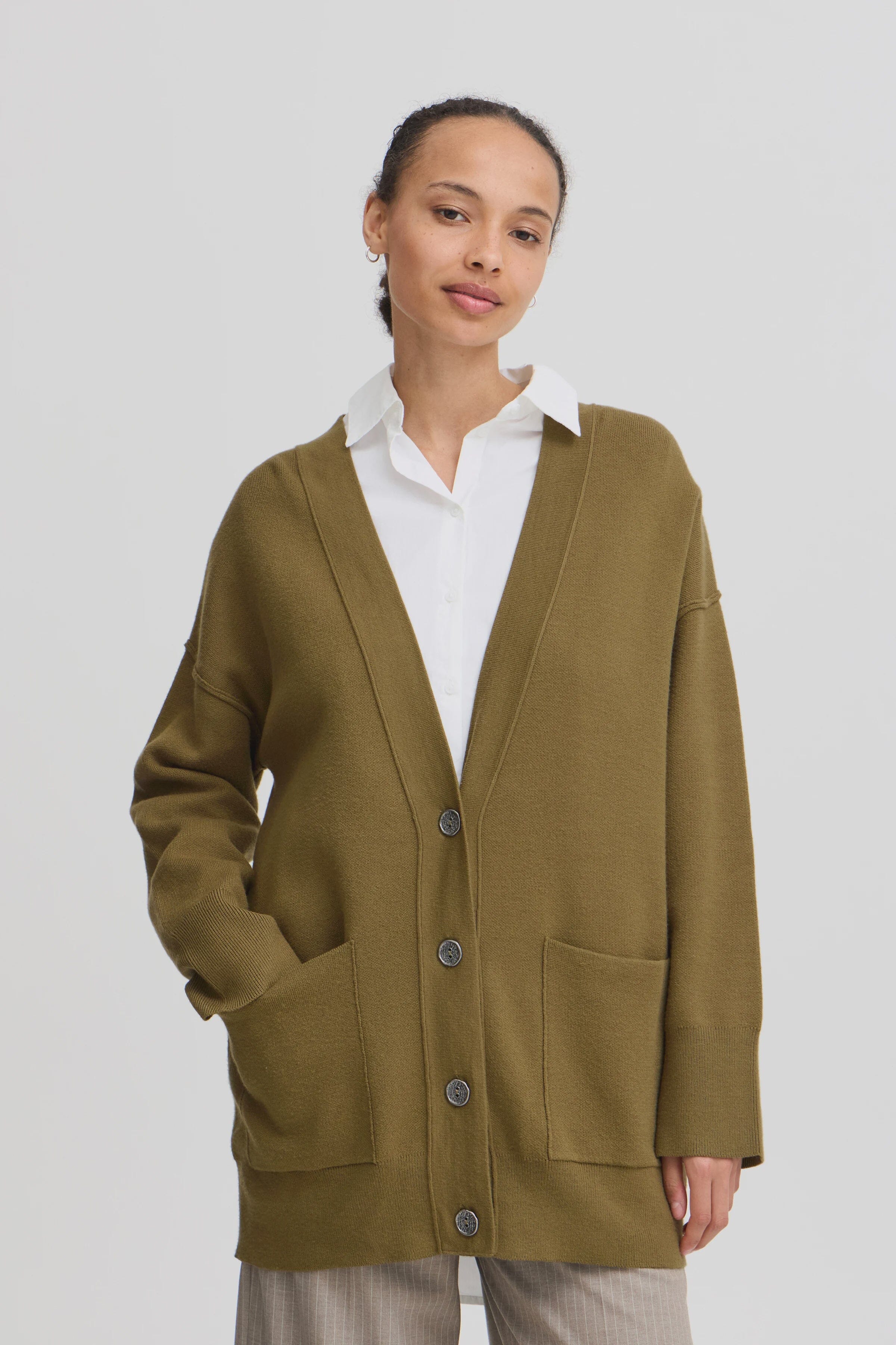 OLIVE CASUAL BUTTON DOWN CARDIGAN Cardigan B YOUNG