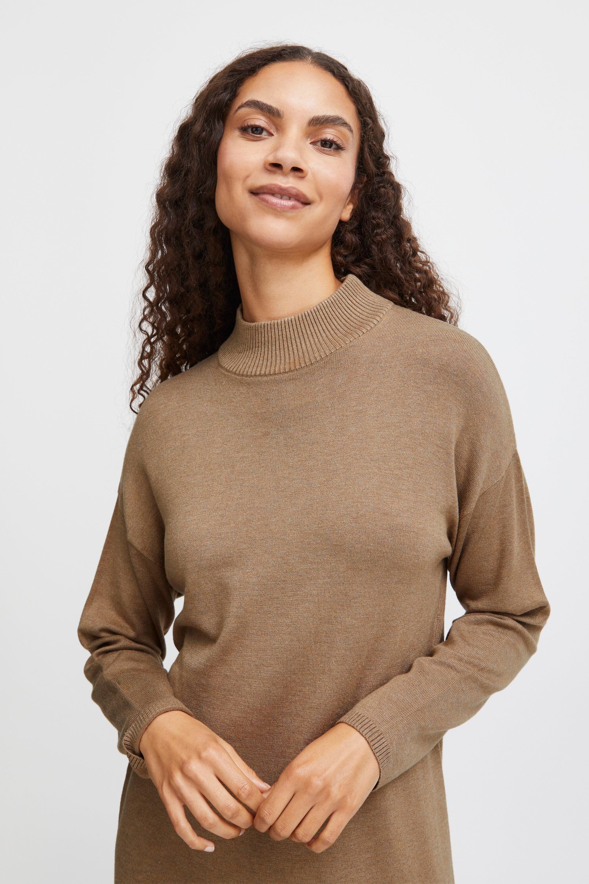 ELEVATED CAMEL SWEATER DRESS Dress B YOUNG
