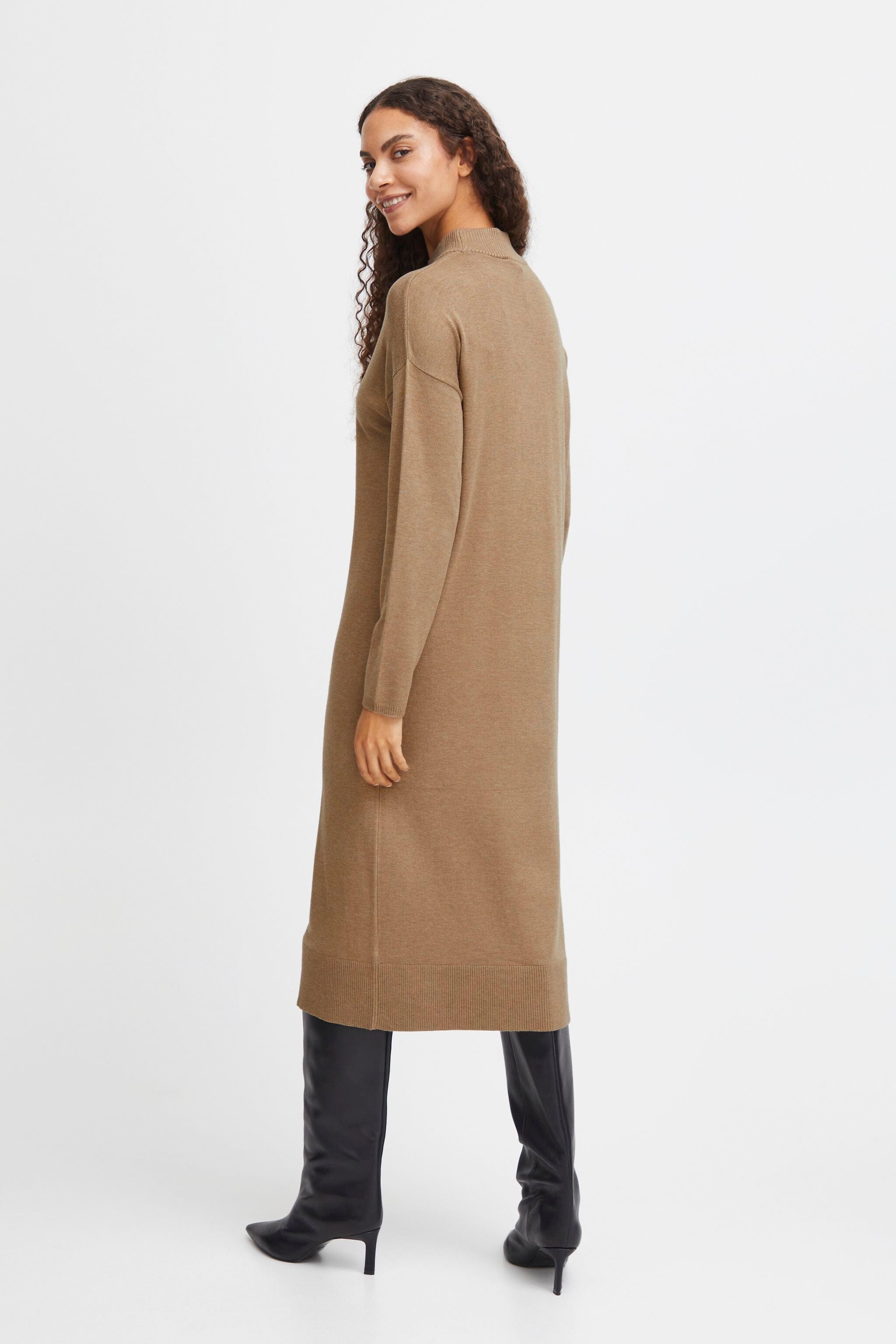 ELEVATED CAMEL SWEATER DRESS Dress B YOUNG