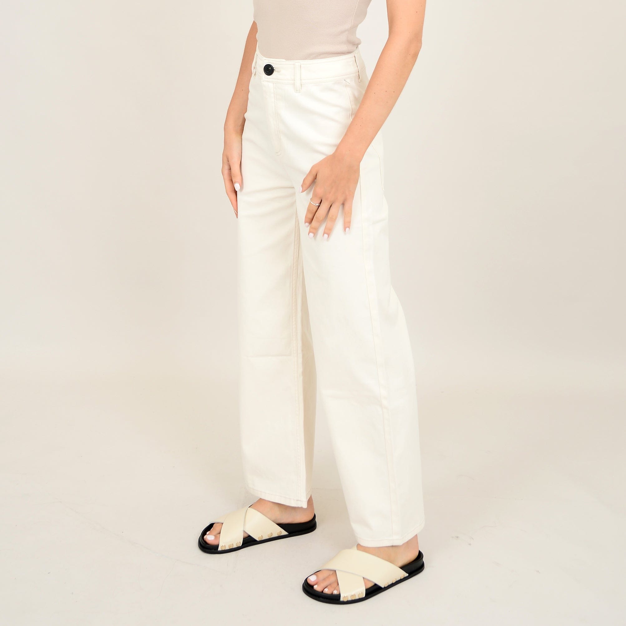 CREAM STRETCH TWILL PANT PANT RD STYLE 