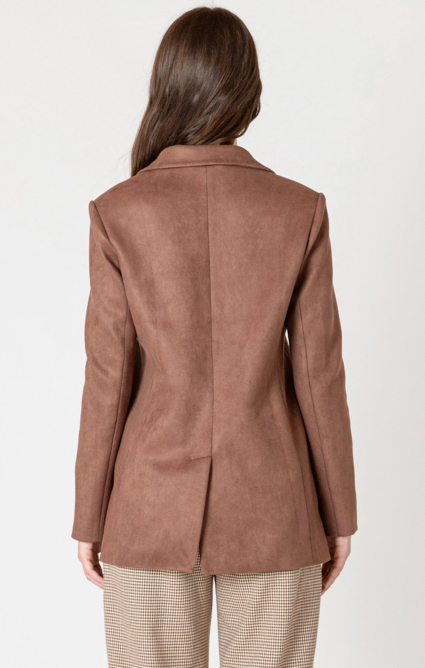 BROWN SUEDE BLAZER Blazer Dex
