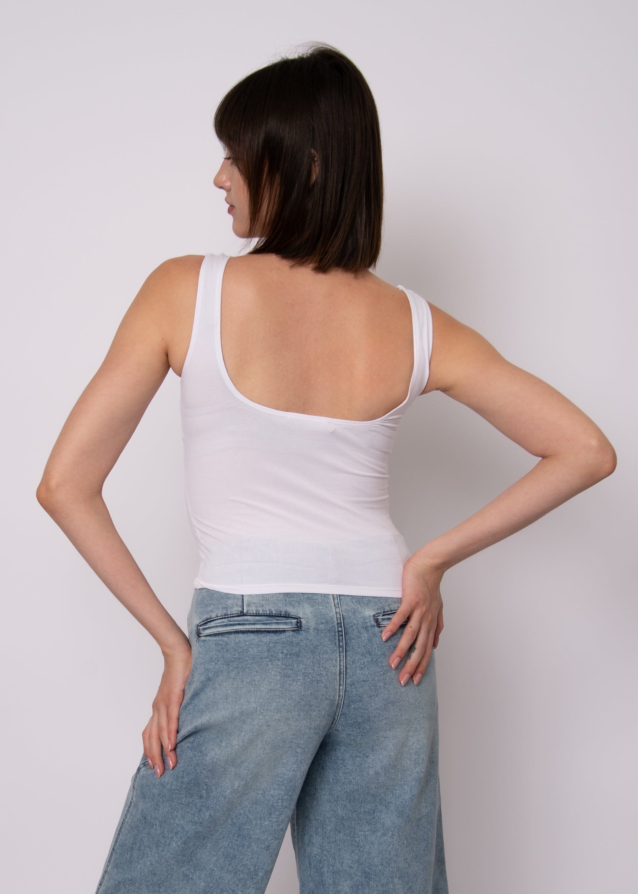 comfortable support tank top women white, summer basic tank women white, seamless cotton tank women white, feminine white tank top women