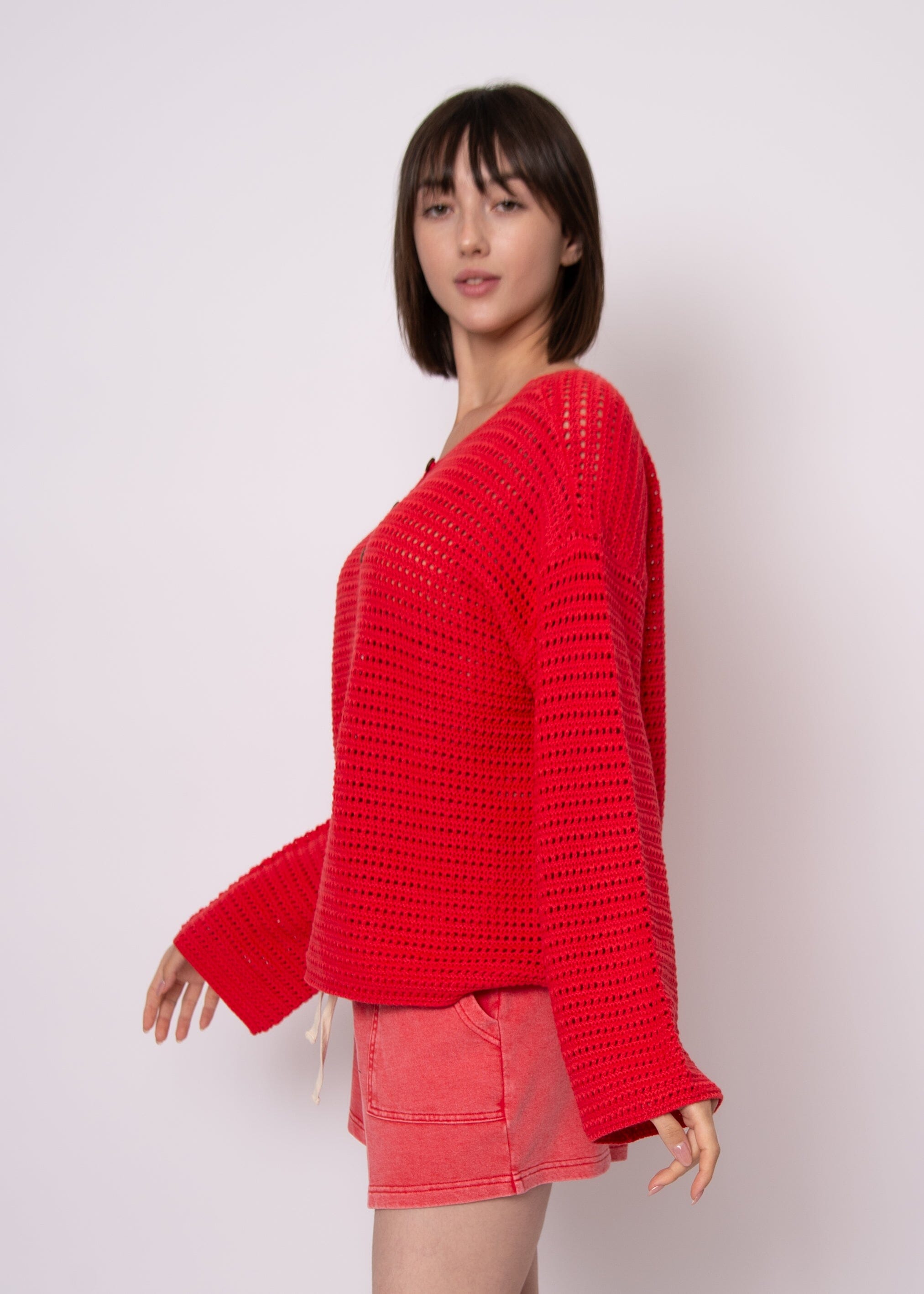 soft knit sweater women, everyday knit sweater, layering sweater women, chic casual knit top, textured knit sweater, long sleeve lightweight sweater, relaxed casual top women