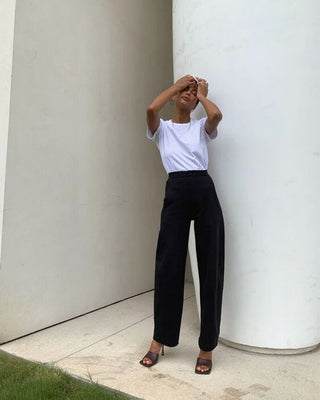 1 Base Layer, 3 Outfits: Mastering Versatility with Black Trousers and a T-Shirt
