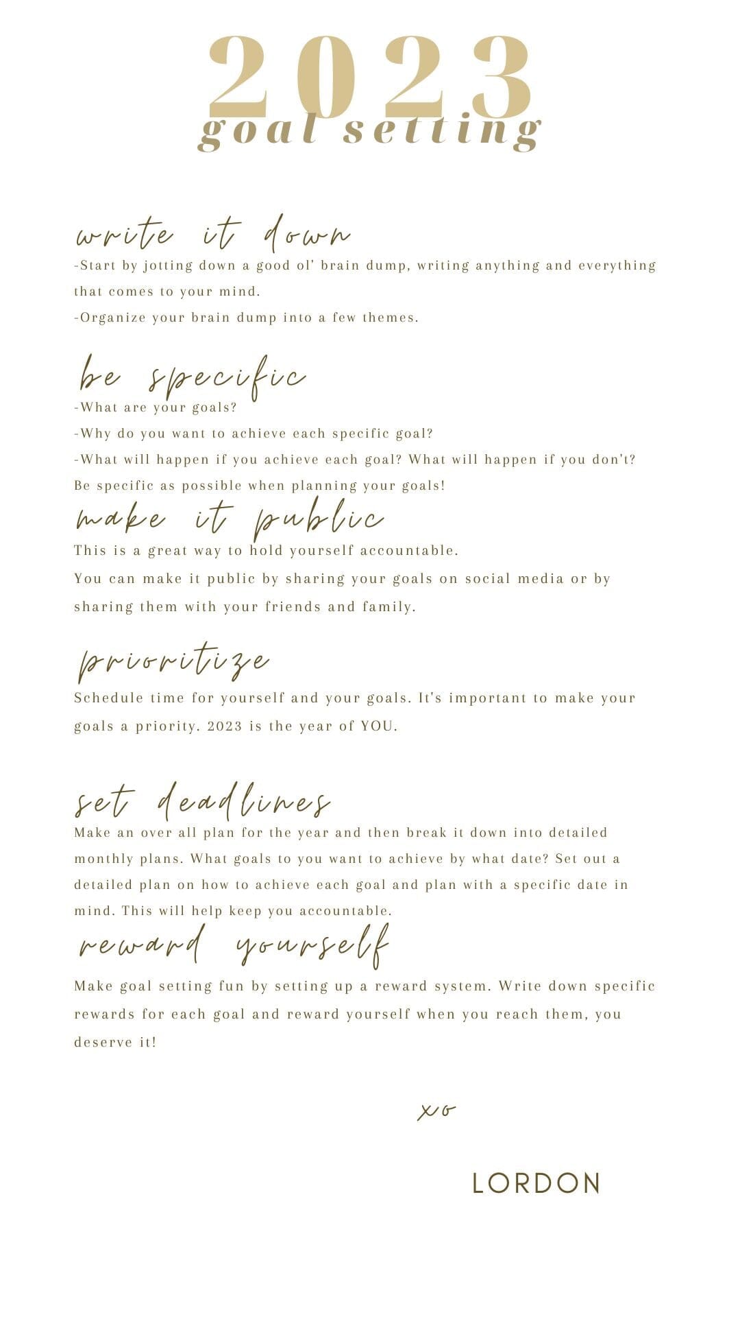 Setting Goals for the New Year