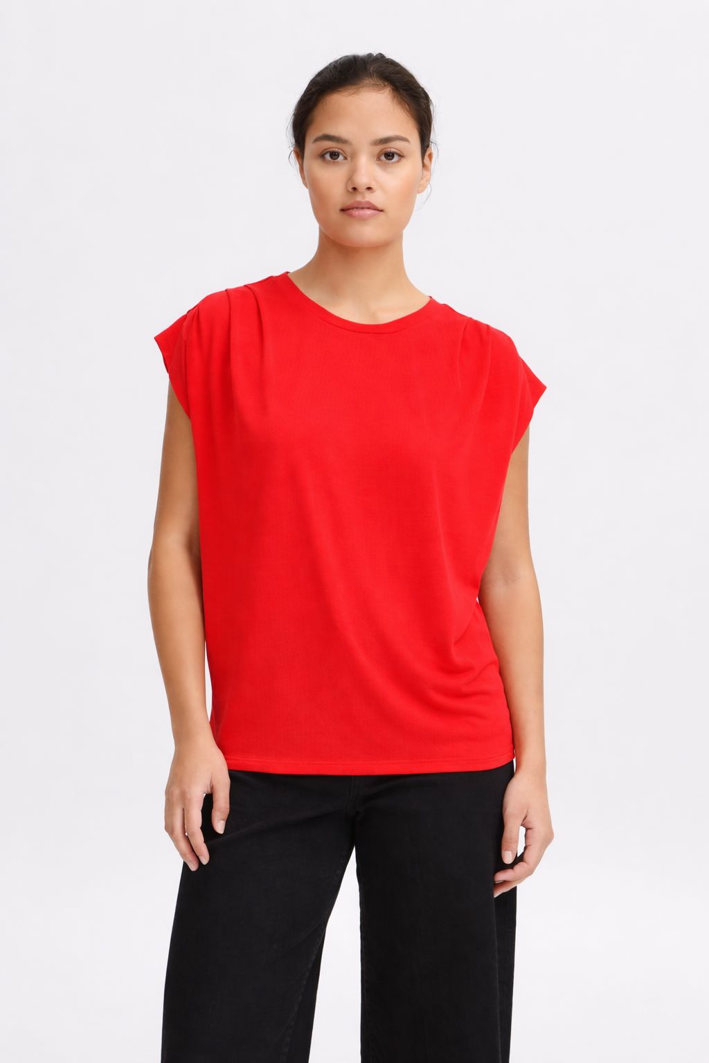 DETAILED SLEEVE BLOUSE (RED)
