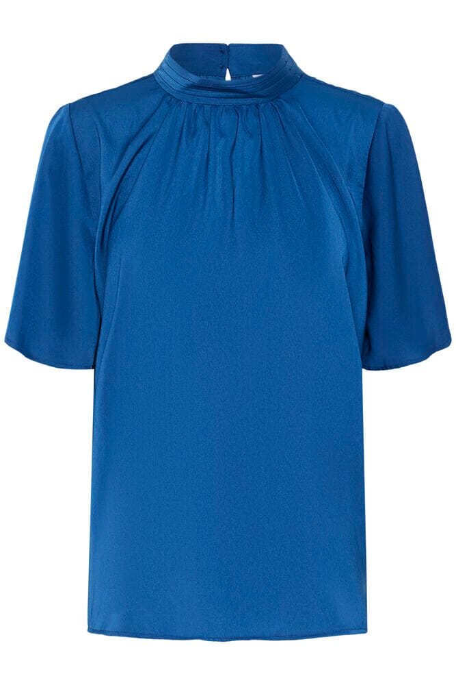 blue flutter sleeve blouse, flutter sleeve top women, blue blouse women