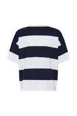 short sleeve knit top navy, everyday striped top