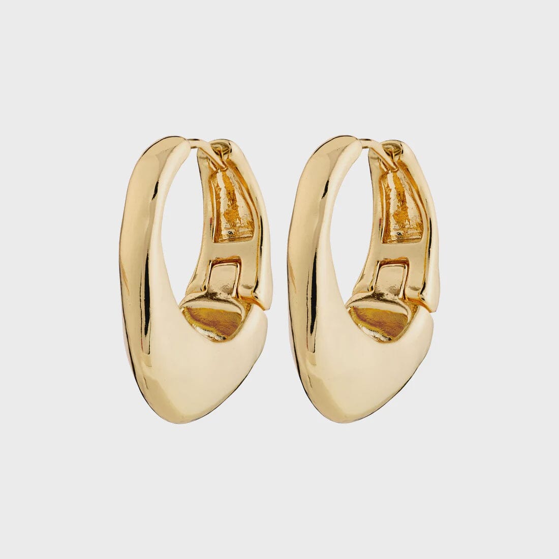 PILGRIM DUNE GOLD CHUNKY HOOP, PILGRIM,  chunky gold hoop earrings, sculptural gold hoops