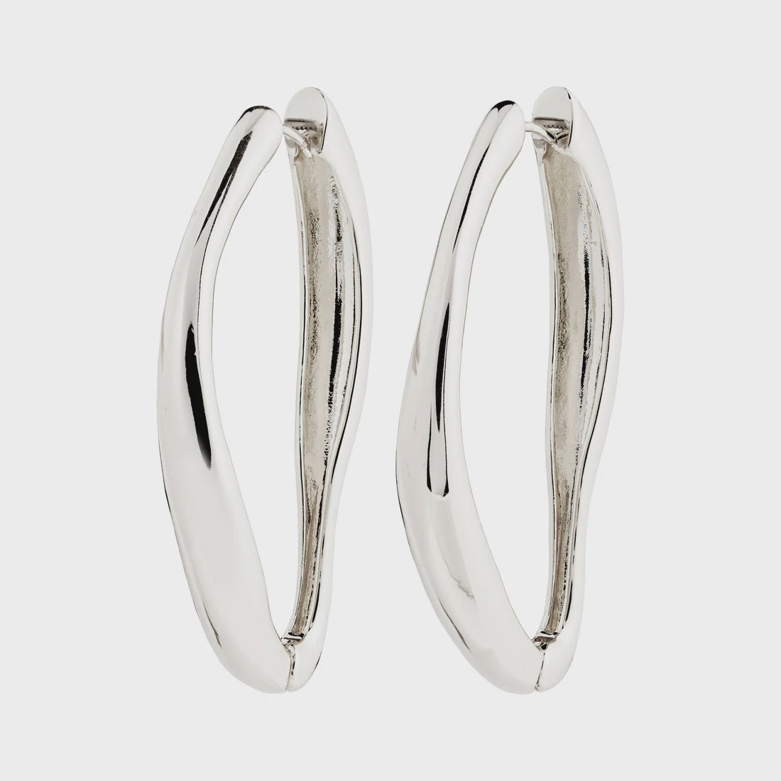 PILGRIM DUNE LARGE SILVER HOOPS