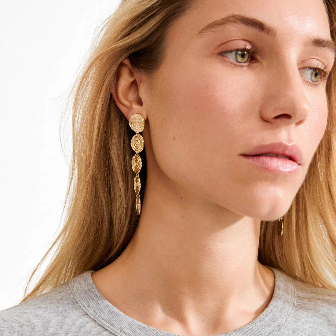 spiral jewelry gold, elevated everyday earrings