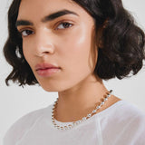 Pilgrim, silver beaded necklace, silver plated necklace, everyday silver necklace