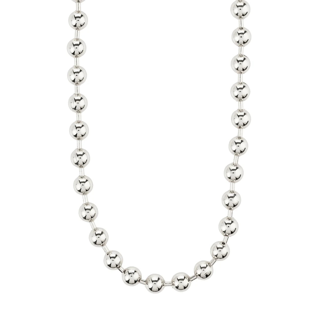 timeless silver necklace, classic beaded necklace silver