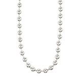 timeless silver necklace, classic beaded necklace silver