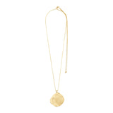 sculptural gold pendant, elegant gold accessory