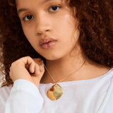 SPARKLE COIN PENDANT NECKLACE, PILGRIM, gold coin pendant necklace, hammered gold necklace 