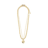 layered gold necklace set, chunky gold chain necklace