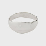 SPARKLE SILVER BANGLE, PILGRIM, silver bangle bracelet, modern silver jewelry, chunky silver bracelet, sculptural silver bangle, polished silver accessory