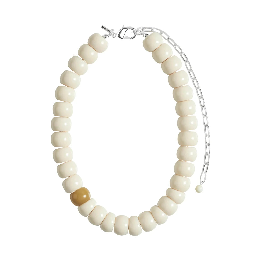 modern cream necklace