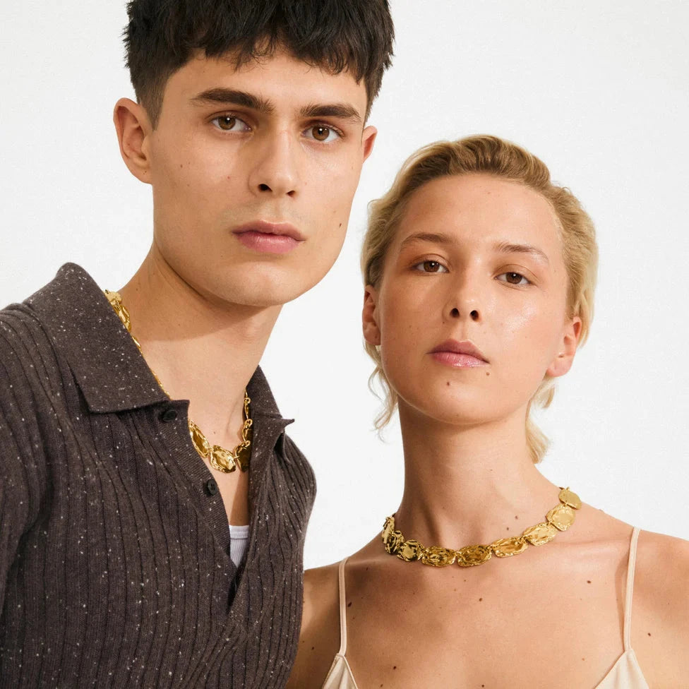 gold collar necklace, contemporary gold statement jewelry