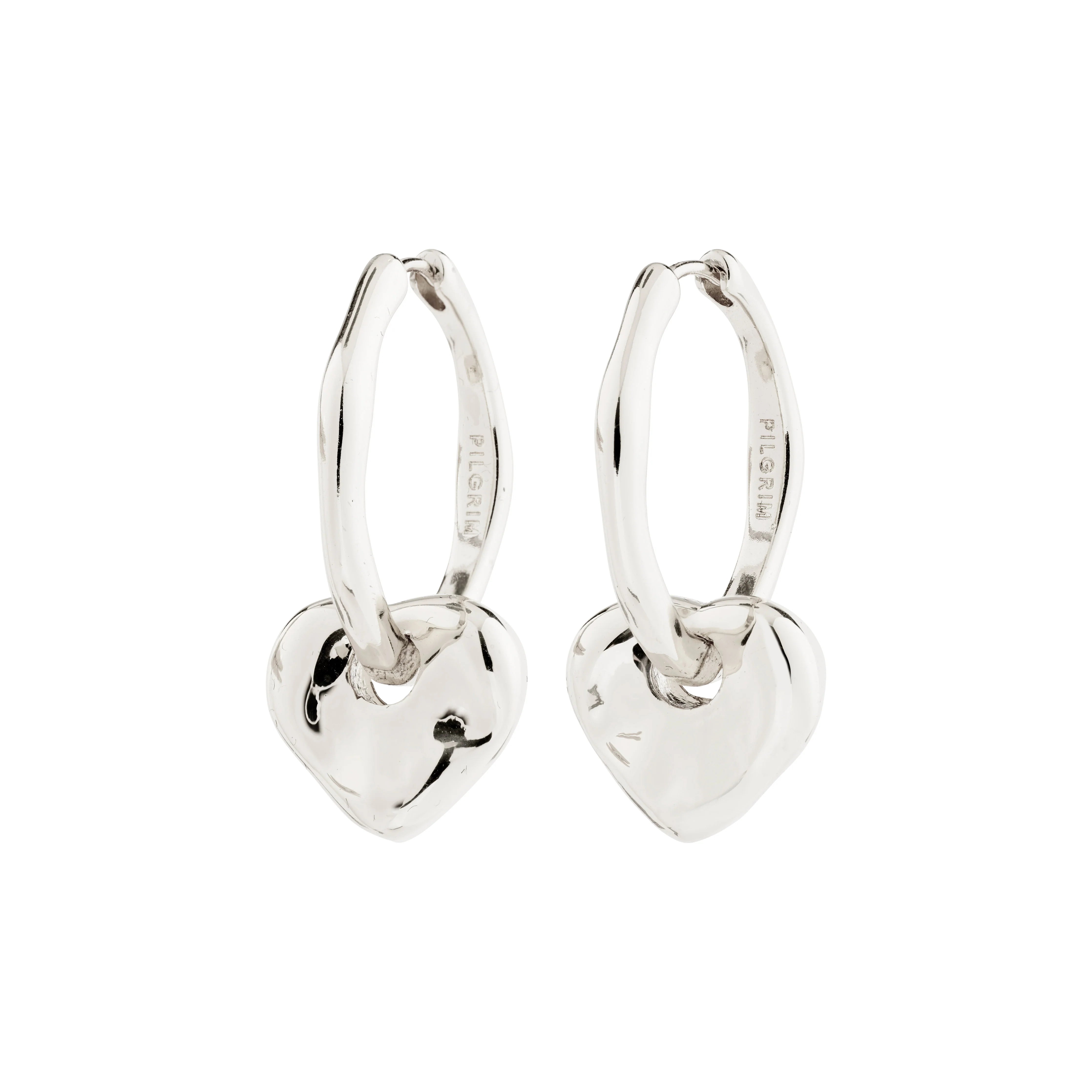  fashion earrings for women, minimalist statement earrings, silver charm earrings, trendy womens accessories, heart jewelry for women, silver hoop earrings with charms, everyday statement jewelry, cute silver earrings
