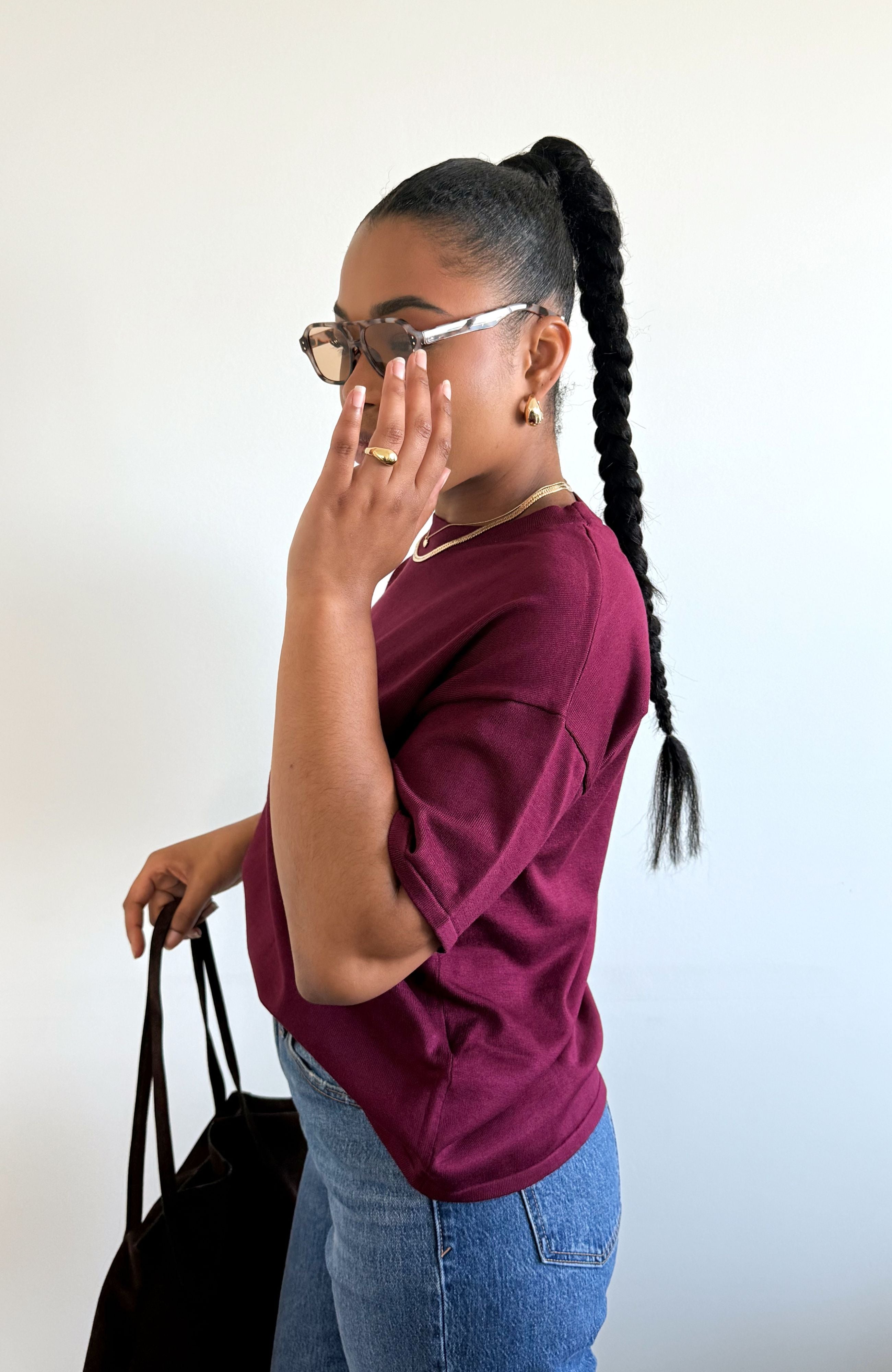 ETERNITY KNIT TOP (BURGUNDY)