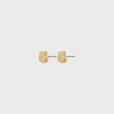 SENSE SQUARE STUD EARRINGS, PILGRIM, gold stud earrings, minimalist gold studs