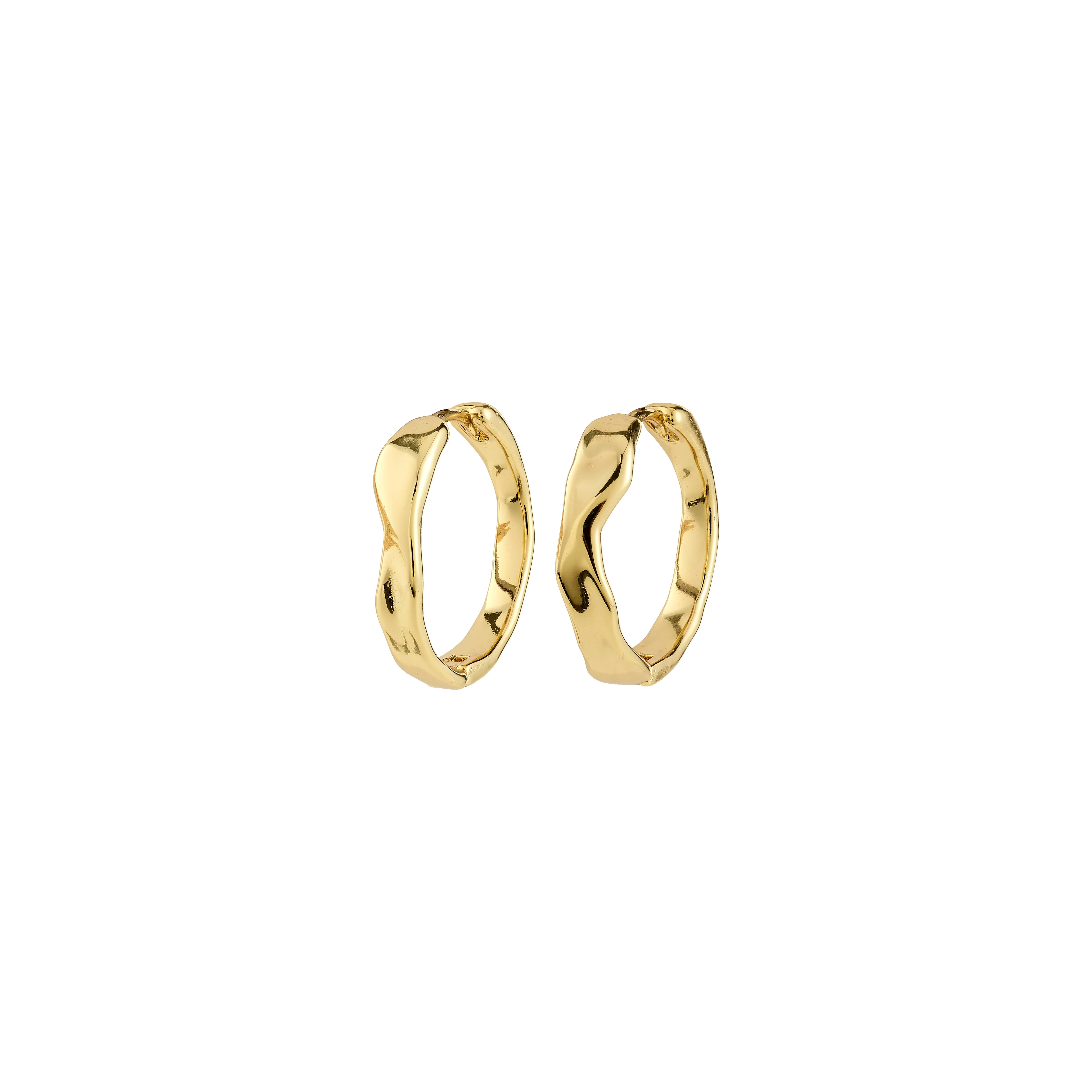 minimalist gold hoop earrings, everyday gold plated earrings, modern gold hoop jewelry, polished gold hoop earrings, sustainable gold plated jewelry, women gold fashion earrings