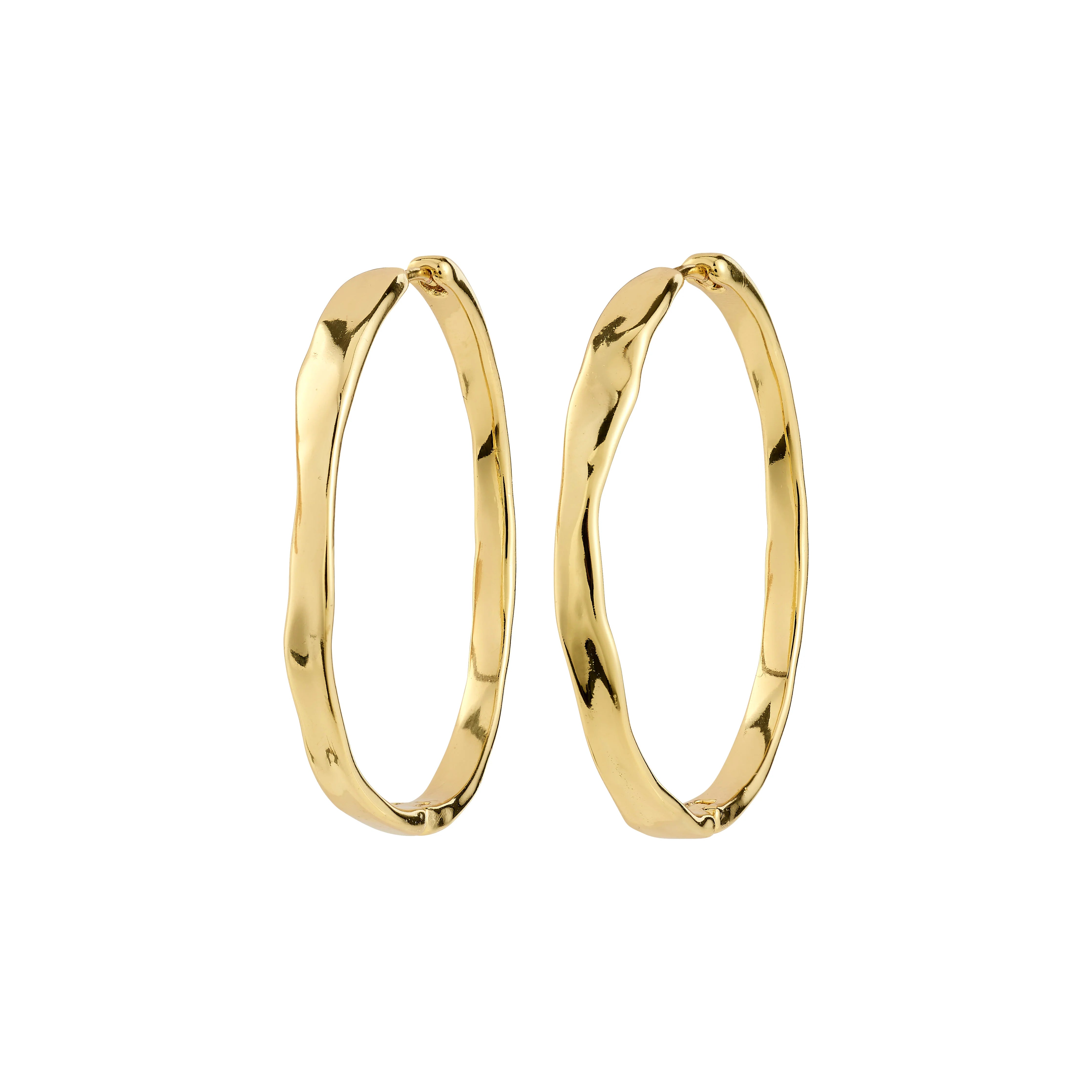 everyday gold hoop earrings, lightweight gold plated hoops, gold statement slim hoops, modern gold hoop earrings, polished gold plated jewelry, women small gold hoops