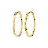 everyday gold hoop earrings, lightweight gold plated hoops, gold statement slim hoops, modern gold hoop earrings, polished gold plated jewelry, women small gold hoops