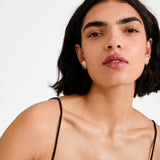 women crystal jewelry studs, elegant gold plated earrings, gold evening stud earrings, everyday crystal stud earrings