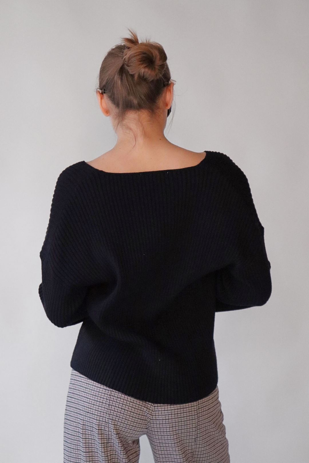 RIBBED VNECK SWEATER Sweater Dex 