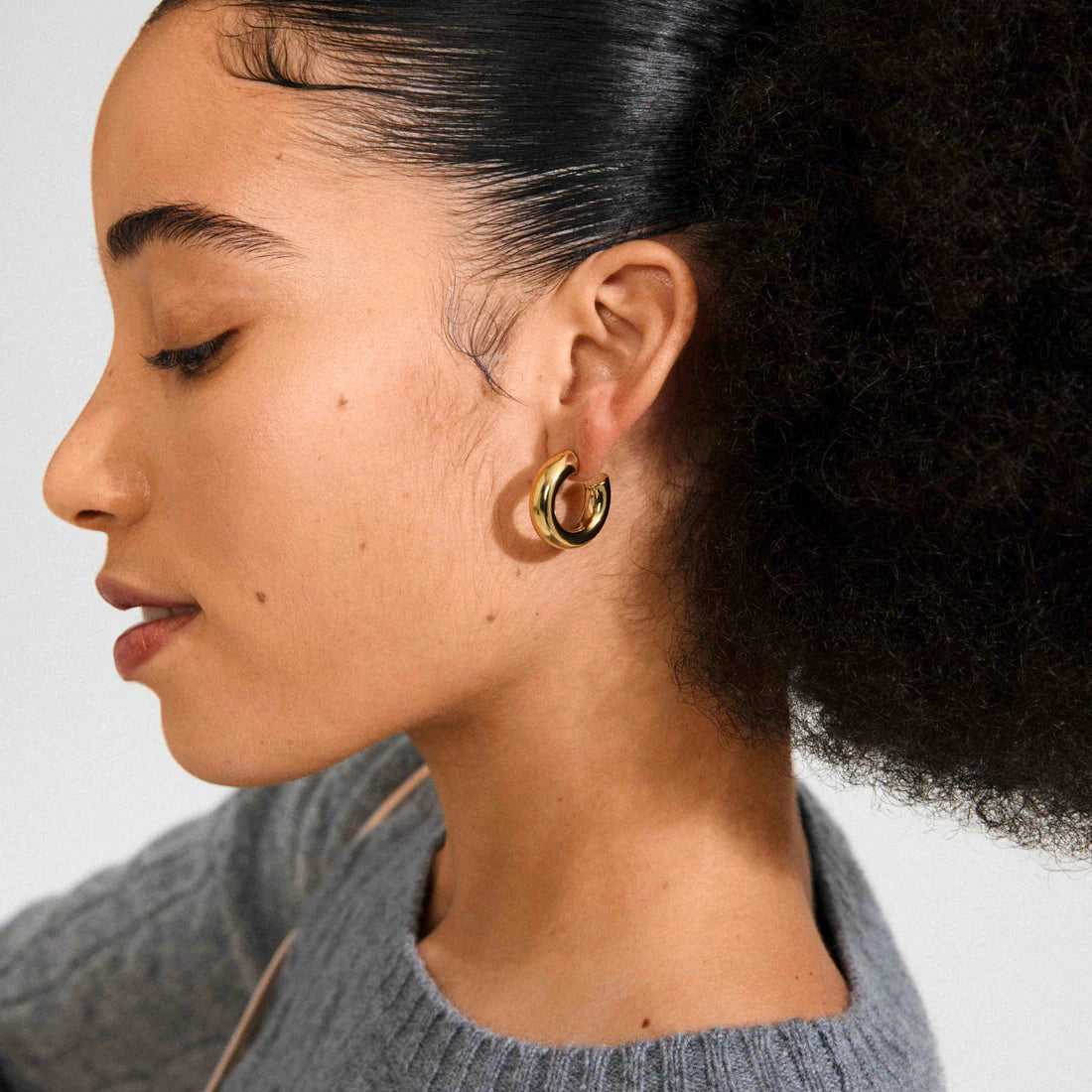 statement gold earrings