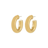 modern gold jewelry, hoop earrings
