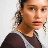 modern silver jewelry, hoop earrings