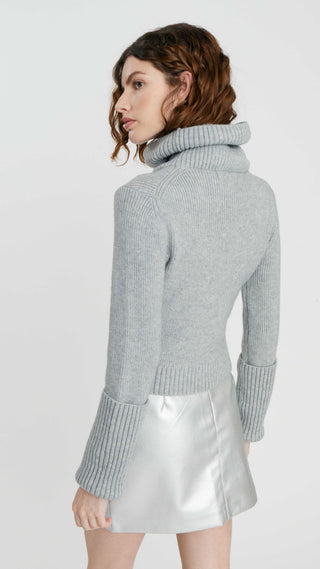 DONNA TURTLENECK SWEATER (GREY) Sweater DELUC 