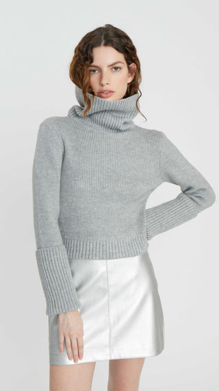 DONNA TURTLENECK SWEATER (GREY) Sweater DELUC 