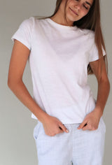 FITTED BURNOUT TEE (WHITE) Top RD STYLE 