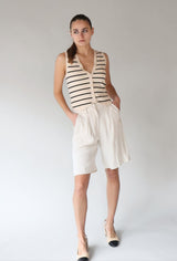 STRIPE VEST WITH BUTTONS