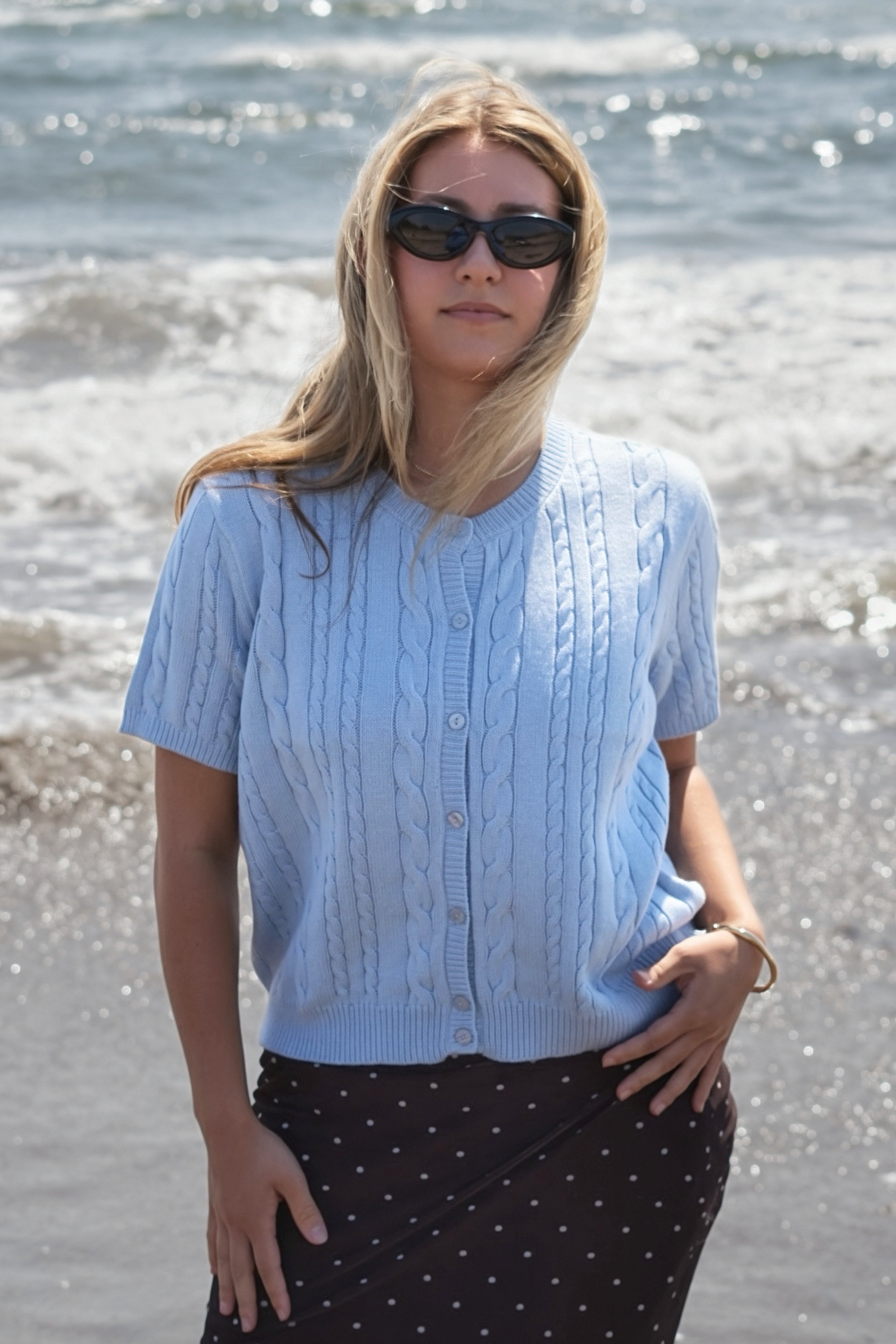 CAMILLE CABLE KNIT CARDIGAN