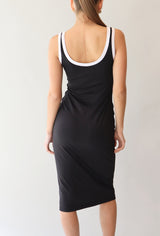 SPORT STYLE BLACK MIDI DRESS Dress SECOND SKIN 