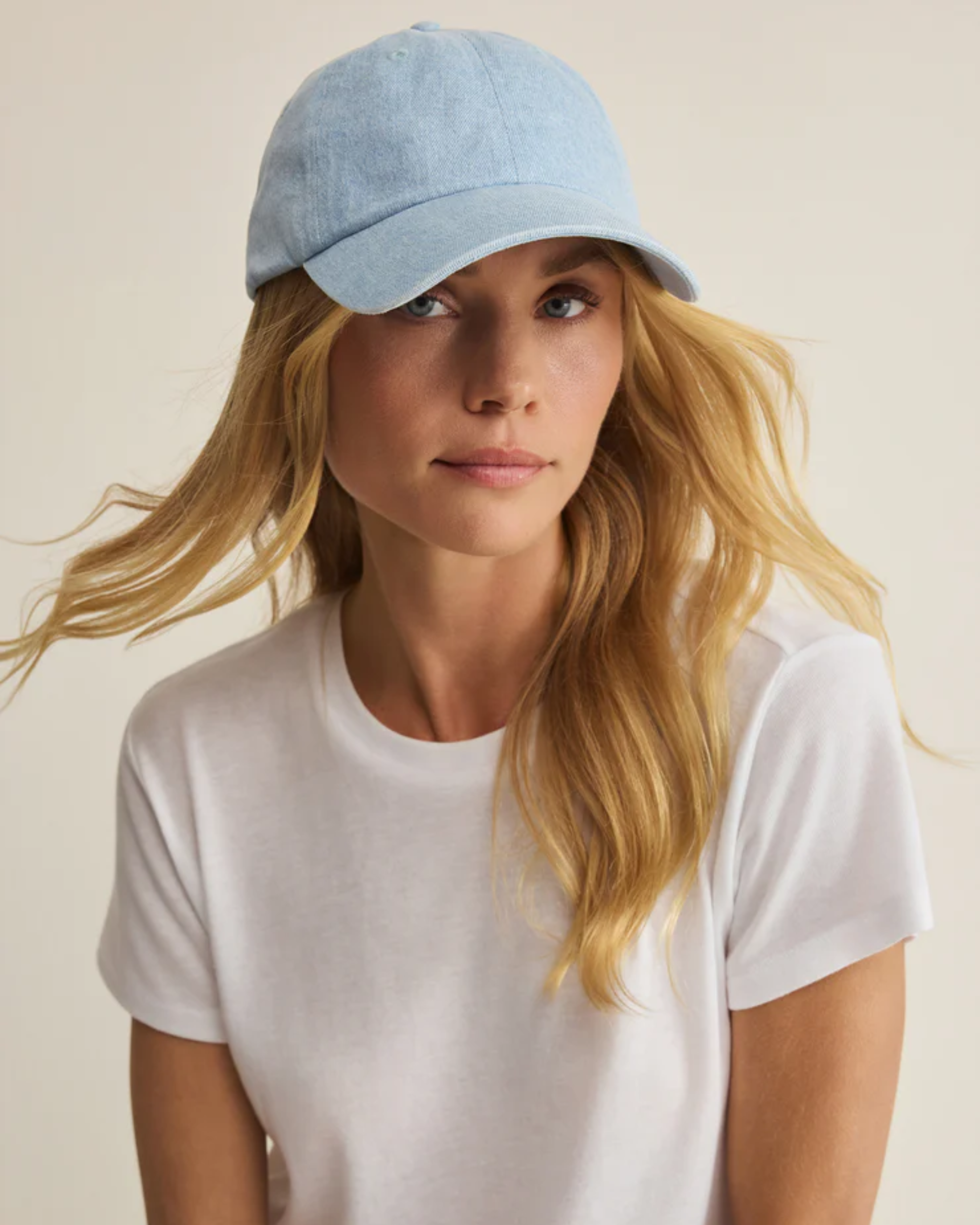 ZSUPPLY, light denim ball cap, women’s baseball cap, light wash denim hat, casual women’s accessories, trendy denim cap women, blue baseball hat women, summer accessories women, off duty style women