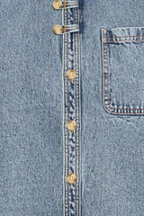 relaxed fit denim jacket, casual denim jacket women