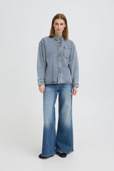 modern denim jacket, layering jacket women