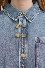versatile denim jacket women,  light wash jean jacket, timeless denim jacket