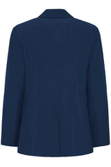 relaxed fit blazer navy, women work blazer navy
