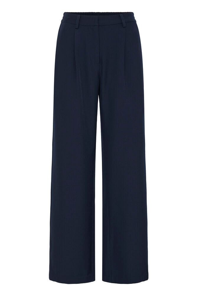 navy trousers women, agency trouser navy, tailored navy pants women, straight leg trousers women