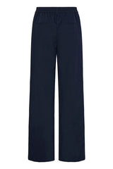everyday work trousers women, modern navy pants, relaxed fit tailored trousers