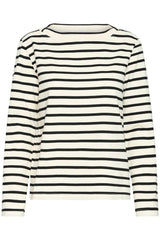 boat neck stripe top women, striped long sleeve top women