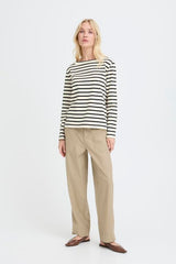 black and white stripe shirt, classic stripe top women